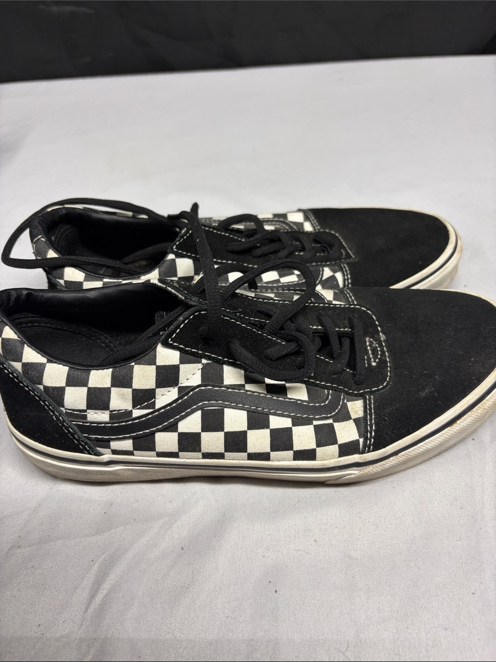 Vans Black & White Checkerboard Low Top Sneakers